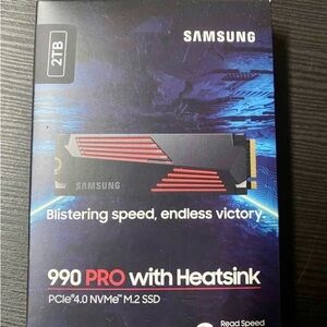 Samsung 990 PRO 2TB NVMe M.2 SSD Heatsink - Black & Red Make Offer